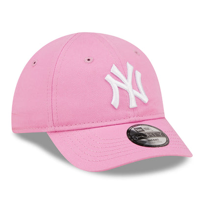 New Era Baby 9FORTY New York Yankees Baseball Cap MLB League Essential II - Pink-Weiß