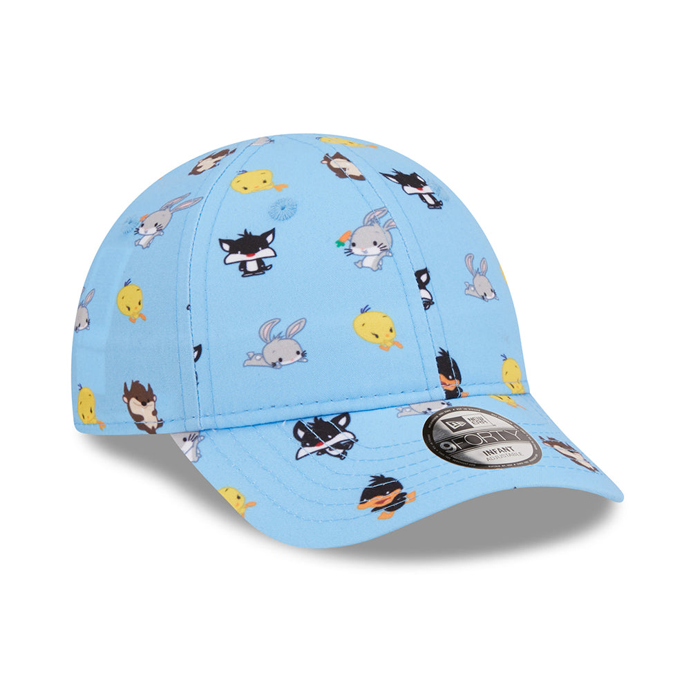 New Era Baby 9FORTY Multi Character Baseball Cap - Looney Tunes AOP - Himmelblau