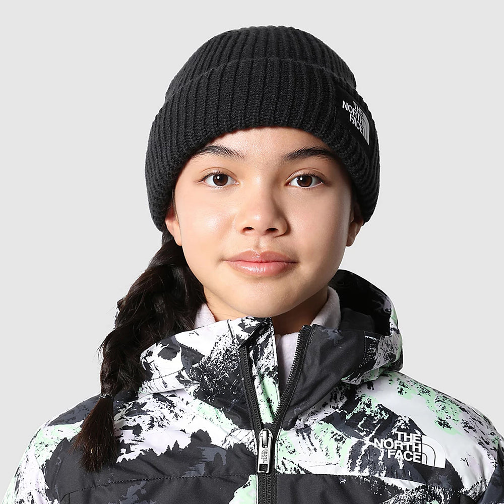 The North Face Kinder Salty Dog Beanie Mütze gefütterte Recycelter - Schwarz