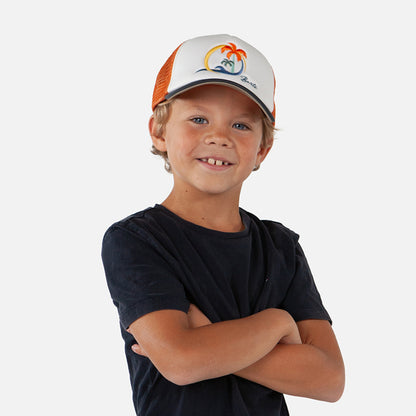 Barts Kinder Surfie Trucker Cap - Weiß-Orange