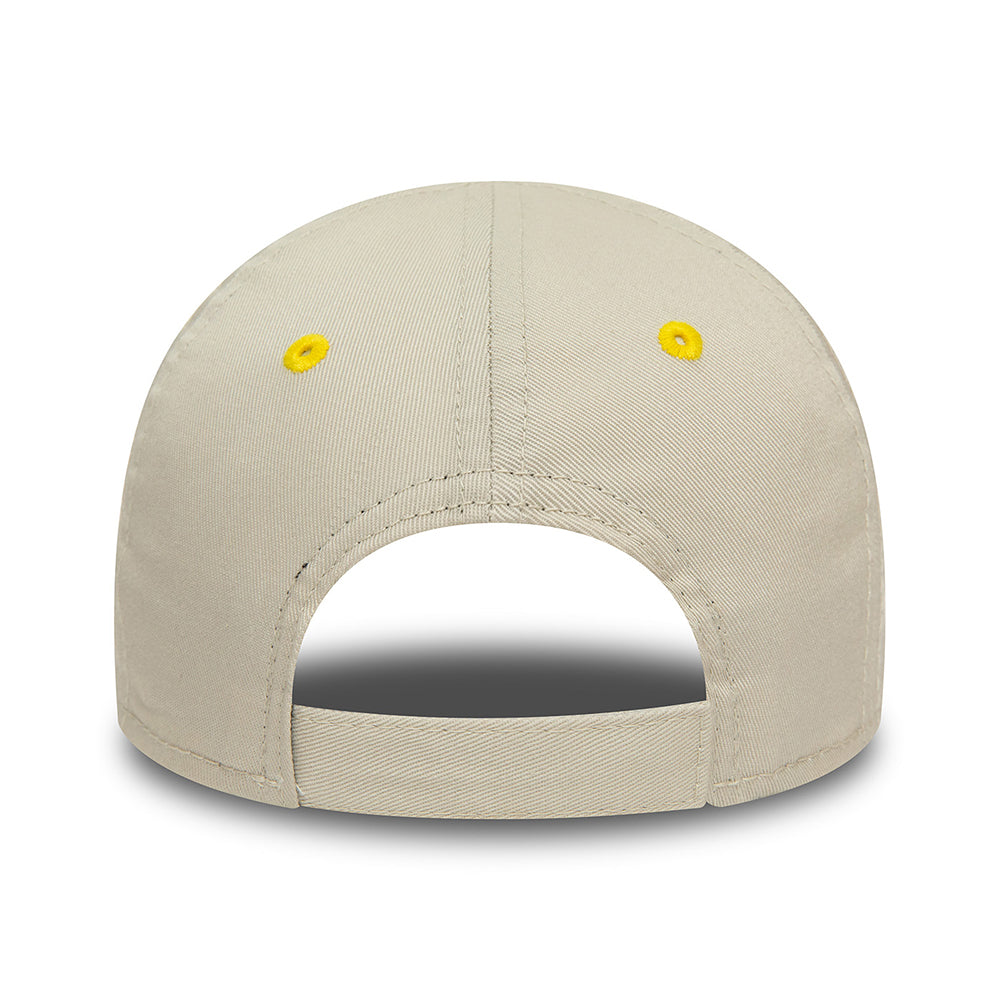 New Era Kinder 9FORTY Penguin Baseball Cap - NE Character - Steingrau-Gelb
