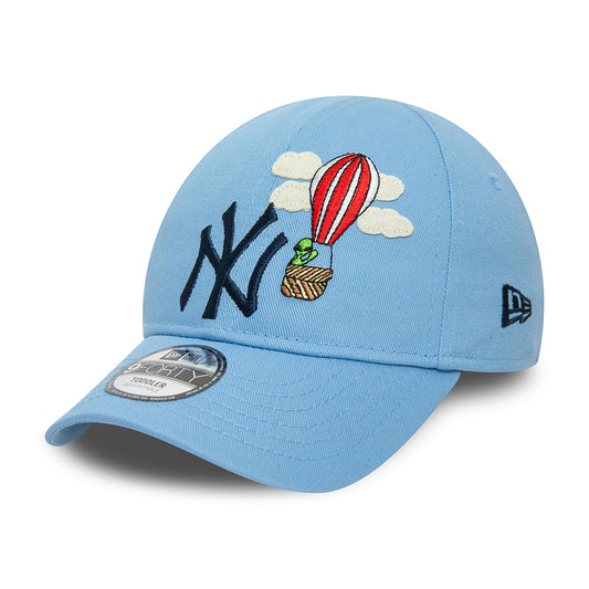 New Era Kinder 9FORTY New York Yankees Baseball Cap - MLB Icon - Himmelblau-Marineblau