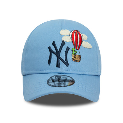New Era Kinder 9FORTY New York Yankees Baseball Cap - MLB Icon - Himmelblau-Marineblau