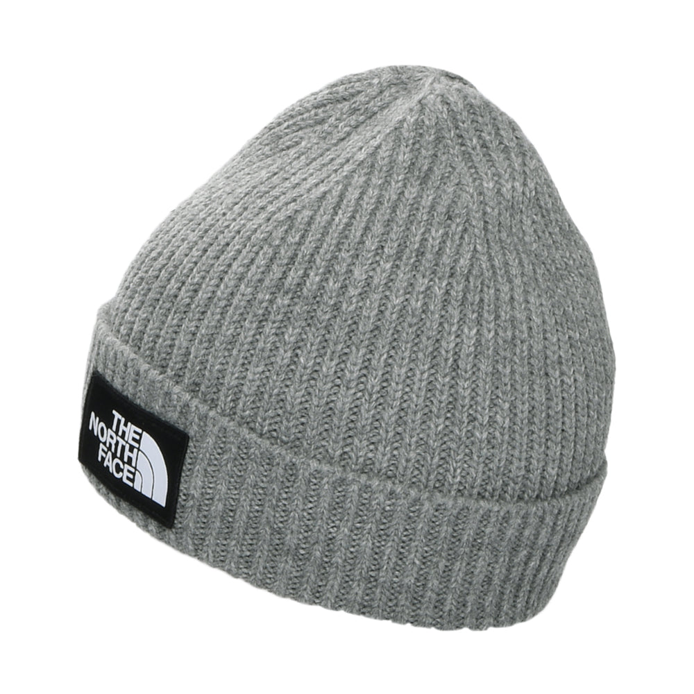 The North Face Kinder TNF Box Logo Cuffed mit Umschlag Beanie Mütze - Mittelgrau