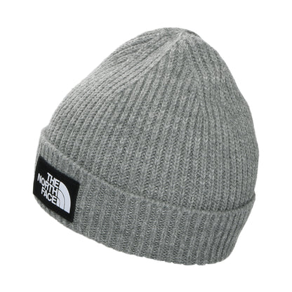 The North Face Kinder TNF Box Logo Cuffed mit Umschlag Beanie Mütze - Mittelgrau