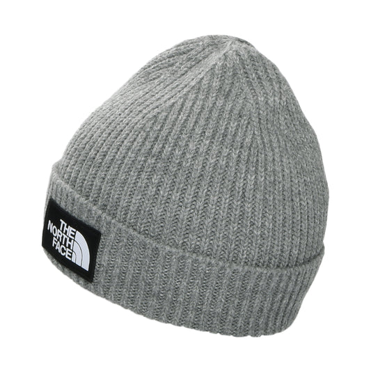 The North Face Kinder TNF Box Logo Cuffed mit Umschlag Beanie Mütze - Mittelgrau