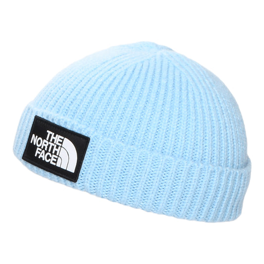 The North Face Baby TNF Box Logo Cuffed Beanie Mütze - Kornblumenblau