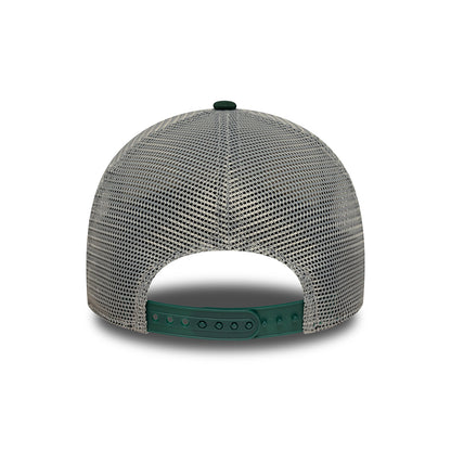 New Era Kinder A-Frame Trucker Cap - Boucle Bear - Cremefarben-Dunkelgrün