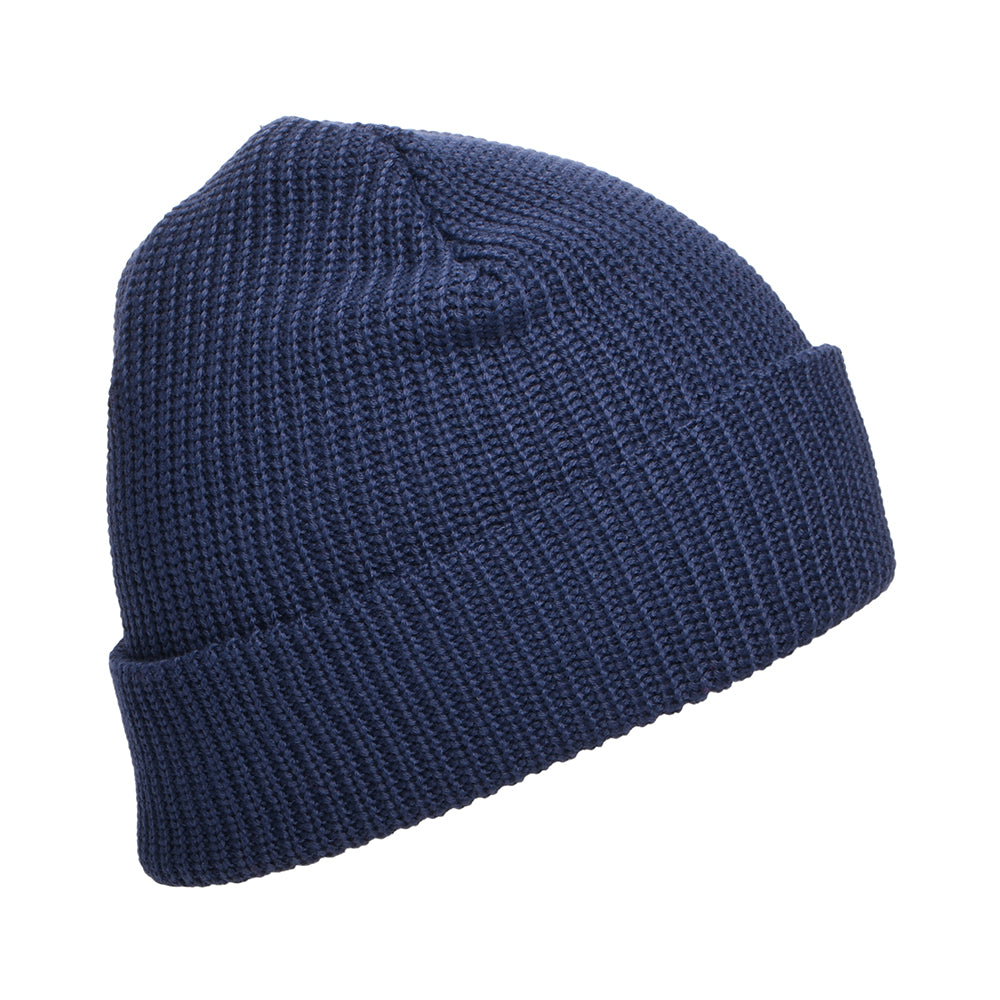 Patagonia Kinder P-6 Logo Recycled Beanie Mütze - Marineblau