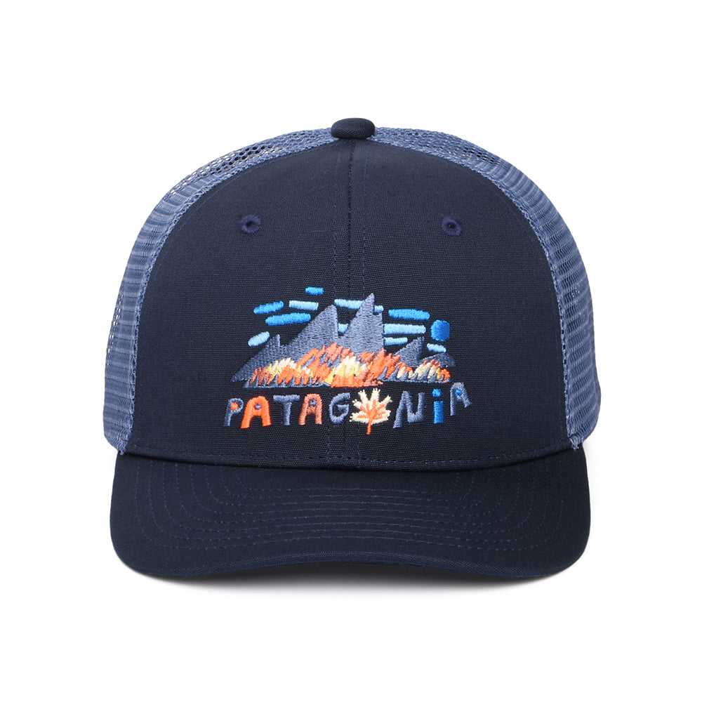 Patagonia Kinder Fitz Roy Foliage Trucker Cap aus organischer Baumwolle - Marineblau