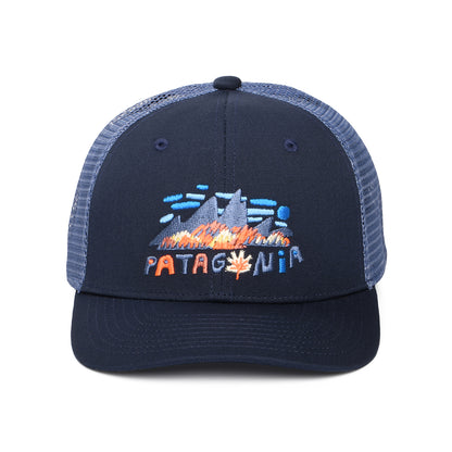 Patagonia Kinder Fitz Roy Foliage Trucker Cap aus organischer Baumwolle - Marineblau