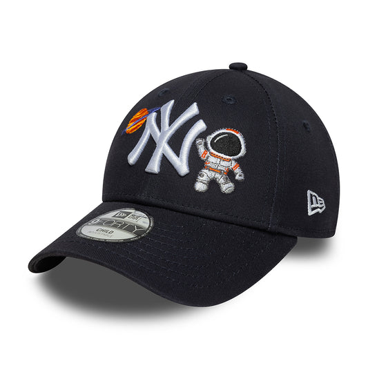 New Era Kinder 9FORTY New York Yankees Baseball Cap - MLB Space Icon - Marineblau