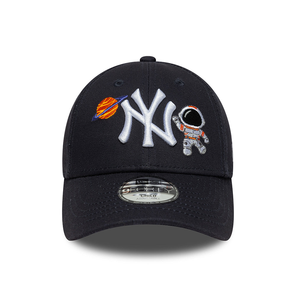 New Era Kinder 9FORTY New York Yankees Baseball Cap - MLB Space Icon - Marineblau