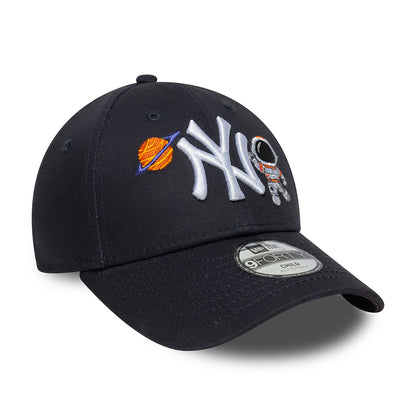 New Era Kinder 9FORTY New York Yankees Baseball Cap - MLB Space Icon - Marineblau
