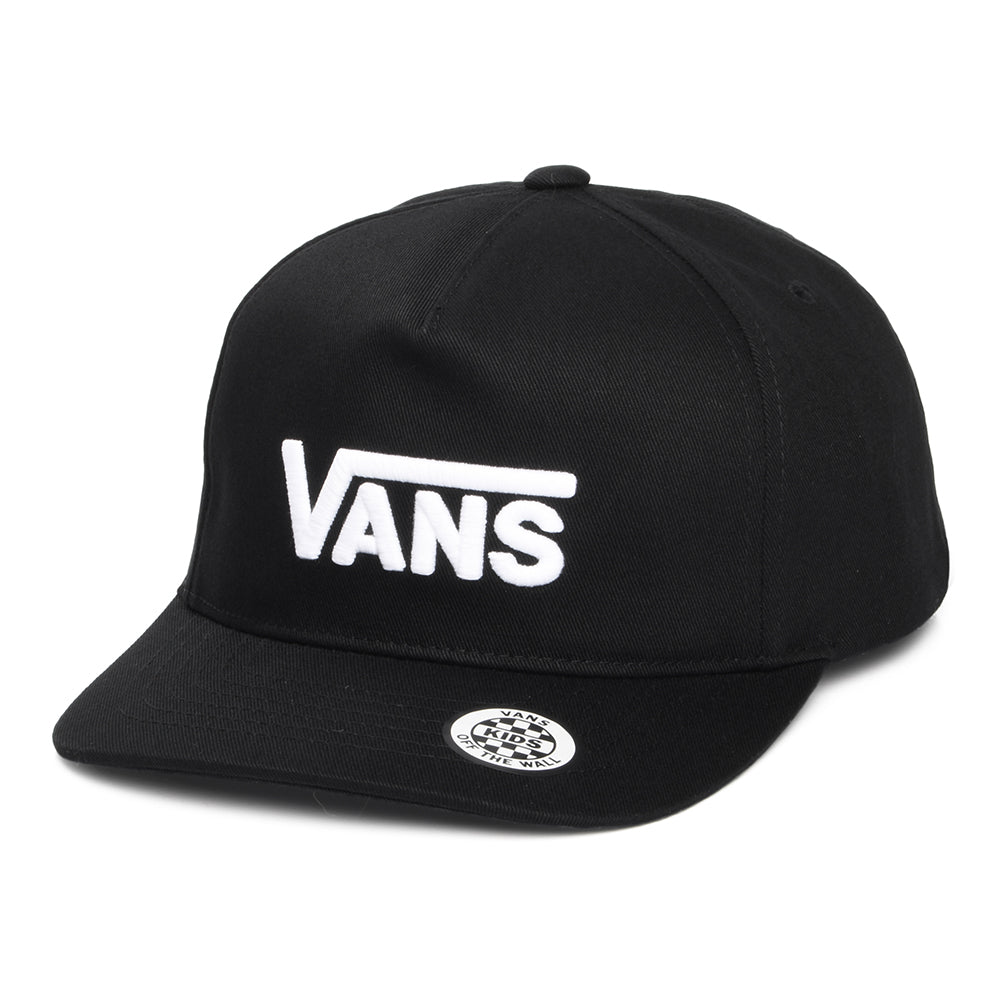 Vans Kinder Drop V Log Curved Brim Snapback Cap - Schwarz-Weiß