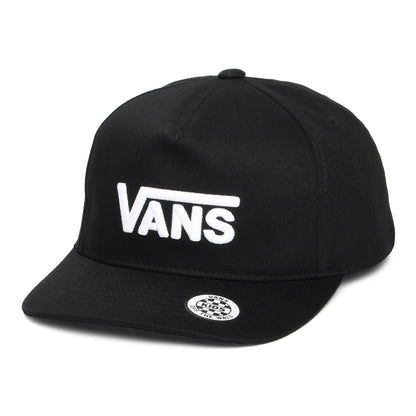 Vans Kinder Drop V Log Curved Brim Snapback Cap - Schwarz-Weiß