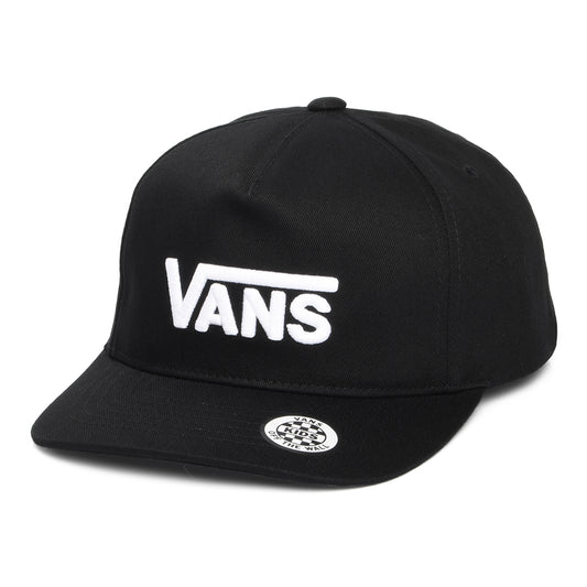 Vans Kinder Drop V Log Curved Brim Snapback Cap - Schwarz-Weiß