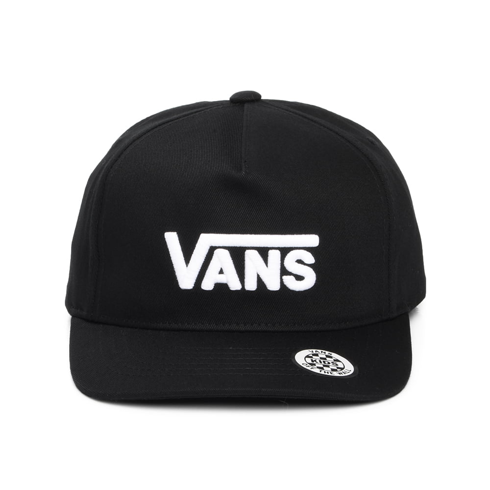 Vans Kinder Drop V Log Curved Brim Snapback Cap - Schwarz-Weiß