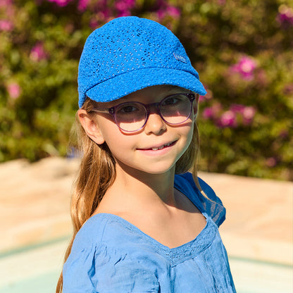 Barts Kinder Wuppy Sonnen-Cap Broderie Anglaise aus Baumwolle - Königsblau