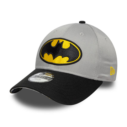New Era Kinder 9FORTY Batman Baseball Cap - DC Comics - Grau-Schwarz