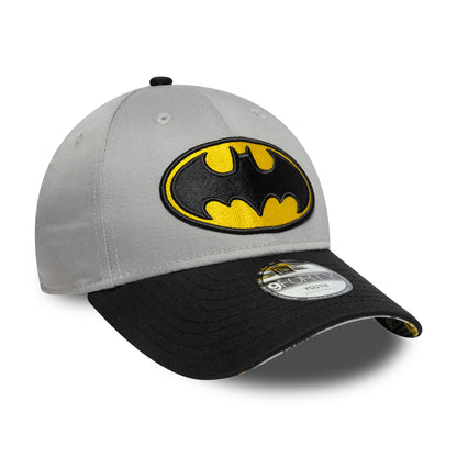 New Era Kinder 9FORTY Batman Baseball Cap - DC Comics - Grau-Schwarz