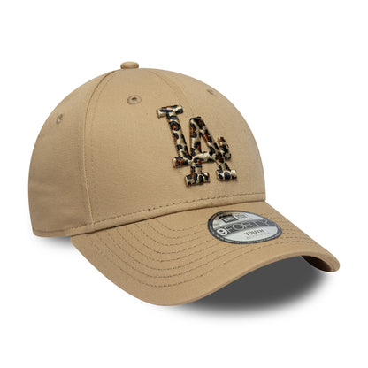 New Era Kinder 9FORTY L.A. Dodgers Baseball Cap - MLB Animal Infill - Kamel