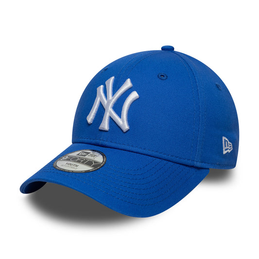 New Era Kinder 9FORTY New York Yankees Baseball Cap - MLB League Essential - Tiefblau-Weiß