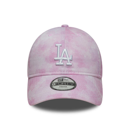 New Era Kinder 9TWENTY L.A. Dodgers Baseball Cap - MLB Tie Dye - Pink-Weiß