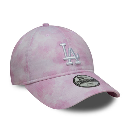 New Era Kinder 9TWENTY L.A. Dodgers Baseball Cap - MLB Tie Dye - Pink-Weiß