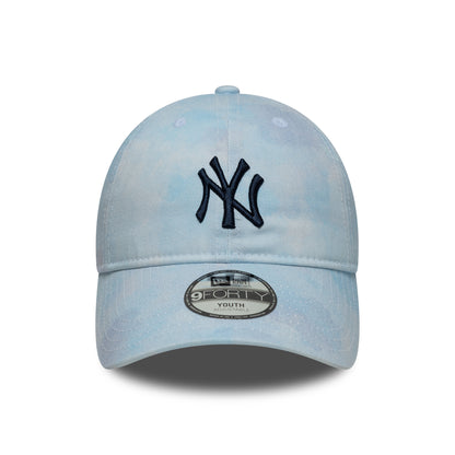 New Era Kinder 9TWENTY New York Yankees Baseball Cap - MLB Tie Dye - Himmelblau-Marineblau