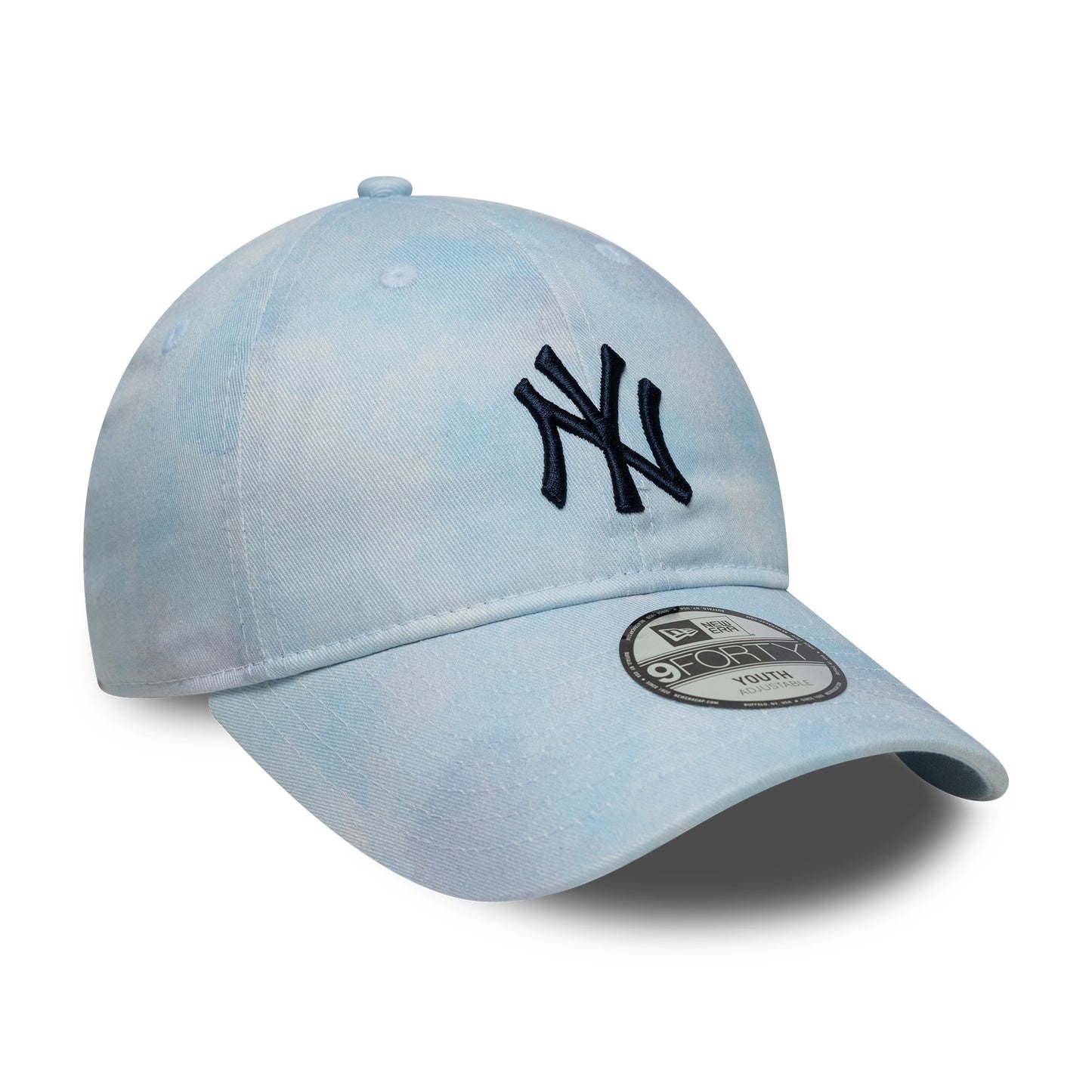 New Era Kinder 9TWENTY New York Yankees Baseball Cap - MLB Tie Dye - Himmelblau-Marineblau