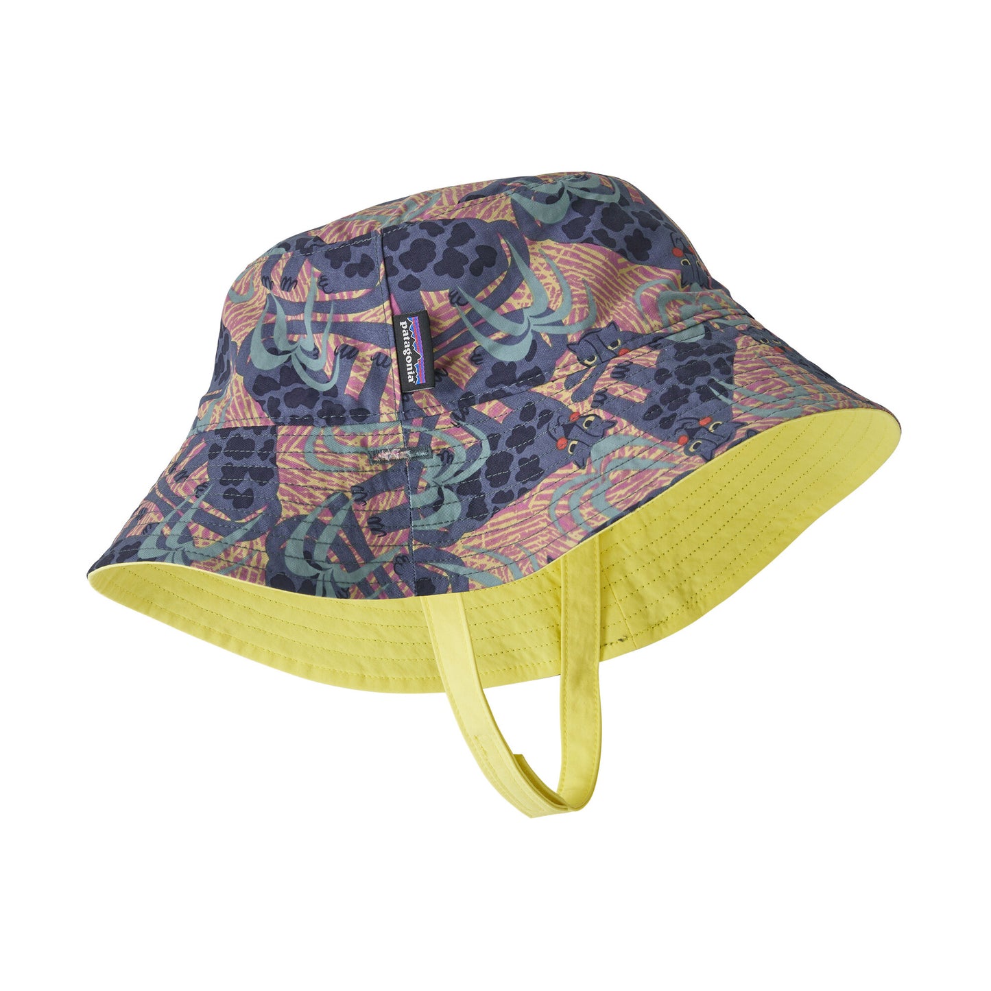 Patagonia Baby Jaggy Wendbarer Sonnen Fischerhut - Zitronengelb-Multi