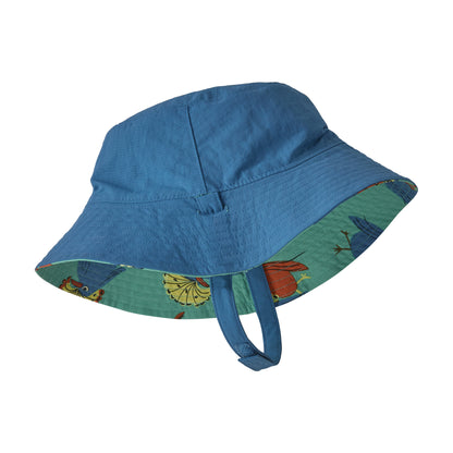 Patagonia Baby Royal Fren Wendbarer Sonnen Fischerhut - Grün-Blau