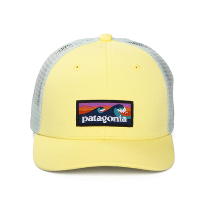 Patagonia Kinder Boardshort Logo Trucker Cap aus organischer Baumwolle - Zitronengelb-Meergrün