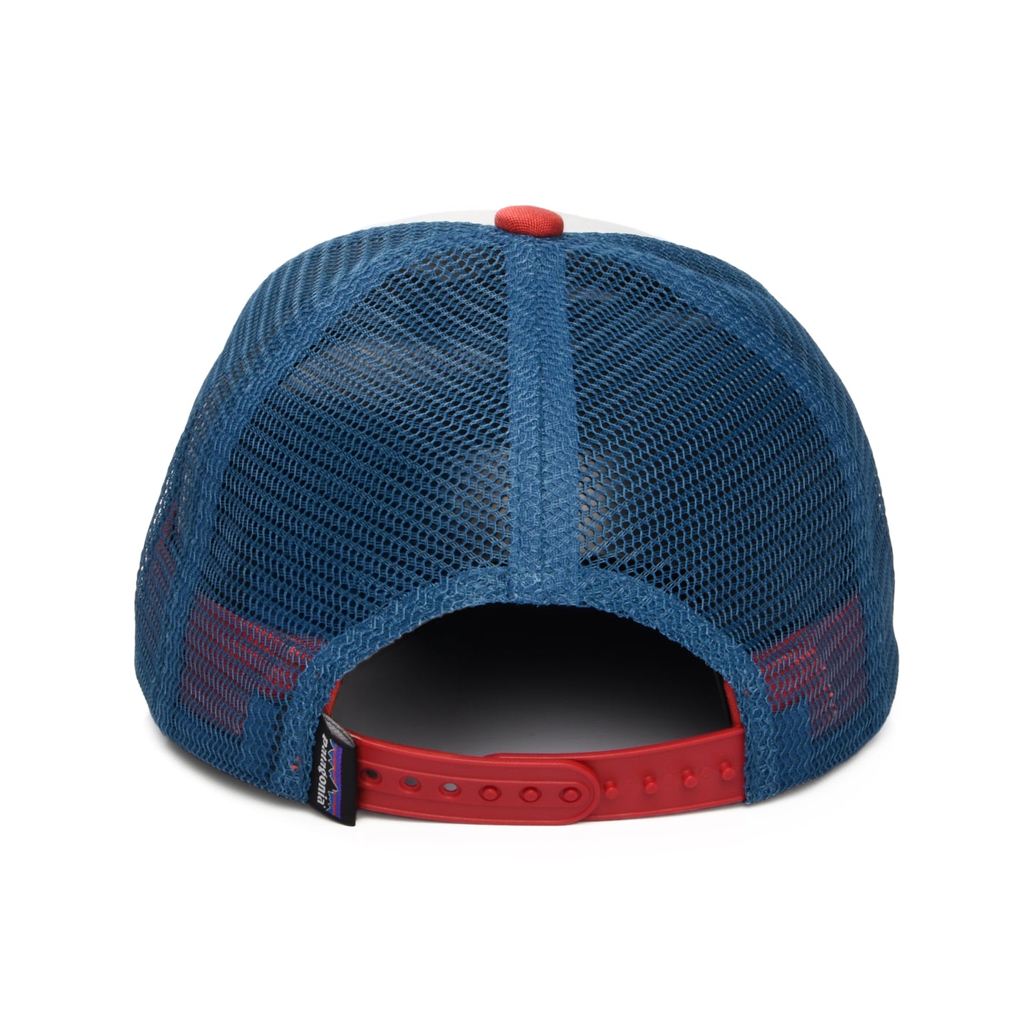 Patagonia Kinder Fitz Roy Bear Trucker Cap aus organischer Baumwolle - Weiß-Rot-Blau