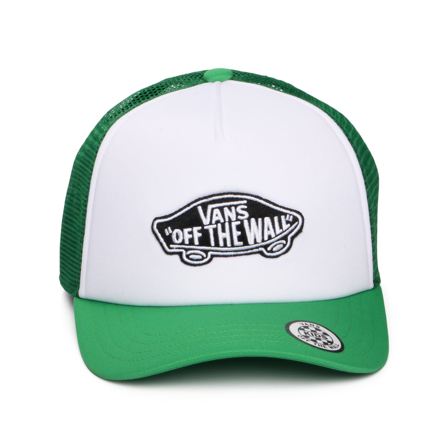 Vans Kinder Classic Patch Curved Brim Trucker Cap - Weiß-Knallgrün