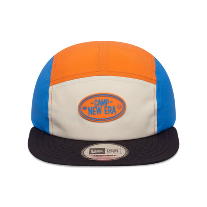 New Era Kinder Camper 5 Paneelen Cap - Colourblock - Cremefarben-Orange-Blau
