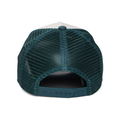 Goorin Kinder Monster T-Rex Mini Trucker Cap - Weiß-Meergrün