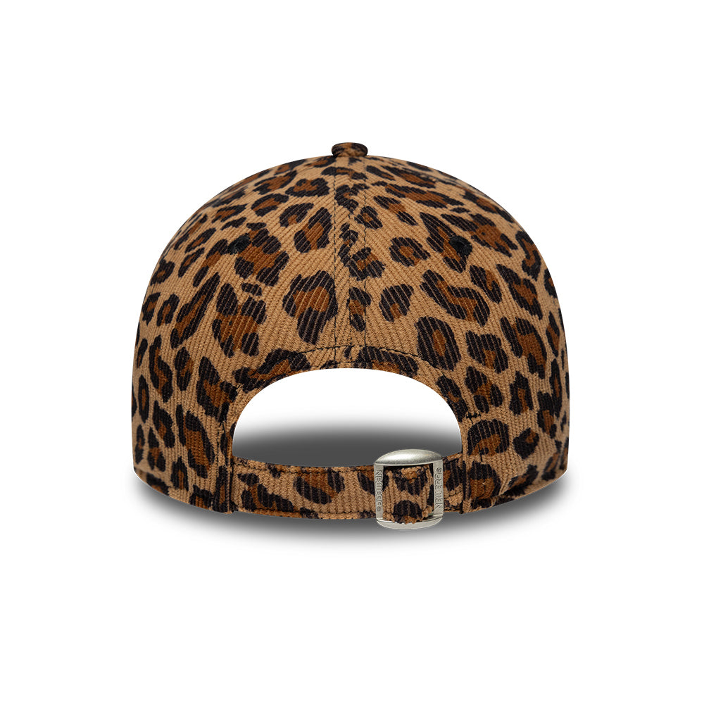 New Era Kinder 9FORTY New York Yankees Baseball Cap - MLB Leopard Cord - Kamel-Schwarz