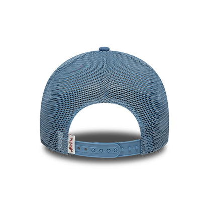 New Era Kinder 9FORTY A-Frame Trucker Cap - Oval Patch - Eisblau-Schieferblau