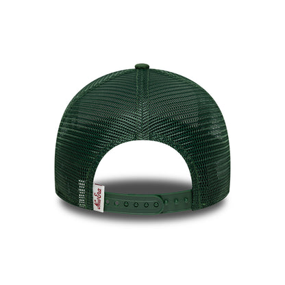 New Era Kinder 9FORTY A-Frame Trucker Cap - Oval Patch - Dunkelgrün-Helles Grün