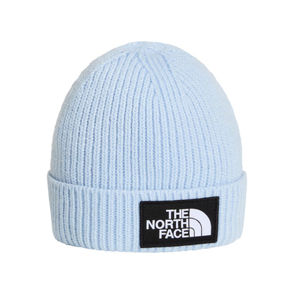 The North Face Baby TNF Box Logo Recycled mit Umschlag Beanie Mütze - Eisblau