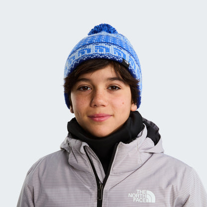 The North Face Kinder Cabin Ski Tuke Bommelmütze - Knallblau
