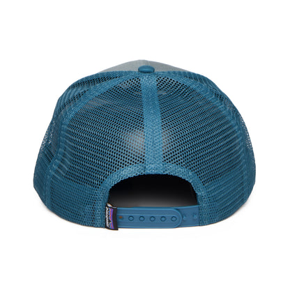 Patagonia Kinder P-6 Logo Trucker Cap aus organischer Baumwolle - Salbeigrün-Petrol