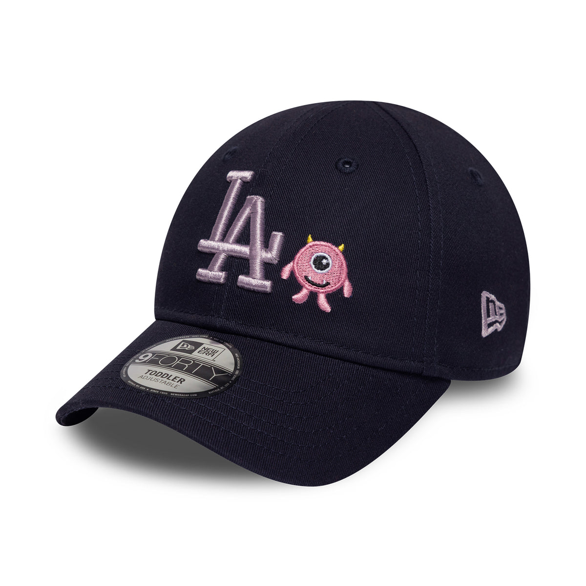 New Era Kinder 9FORTY L.A. Dodgers Baseball Cap - MLB Monster Icon - Marineblau-Pink