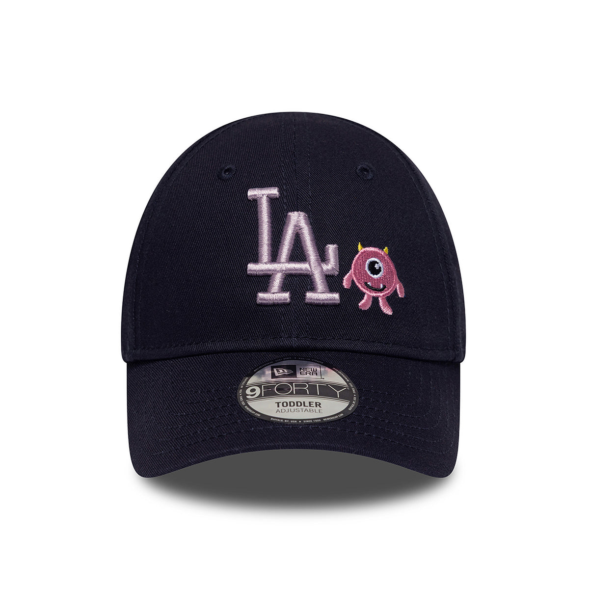 New Era Kinder 9FORTY L.A. Dodgers Baseball Cap - MLB Monster Icon - Marineblau-Pink