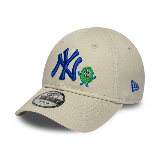 New Era Kinder 9FORTY New York Yankees Baseball Cap - MLB Monster Icon - Steingrau-Blau