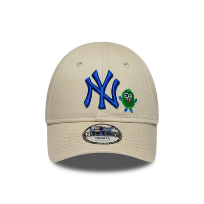 New Era Kinder 9FORTY New York Yankees Baseball Cap - MLB Monster Icon - Steingrau-Blau