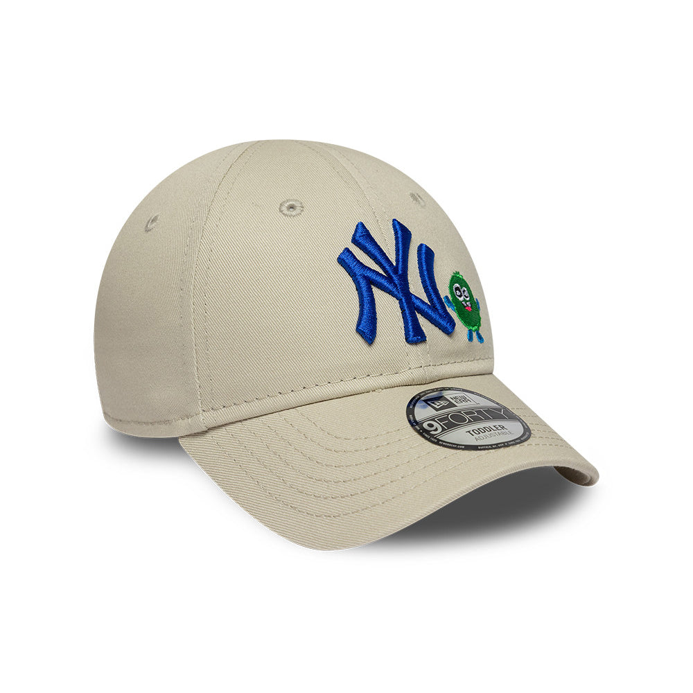 New Era Kinder 9FORTY New York Yankees Baseball Cap - MLB Monster Icon - Steingrau-Blau