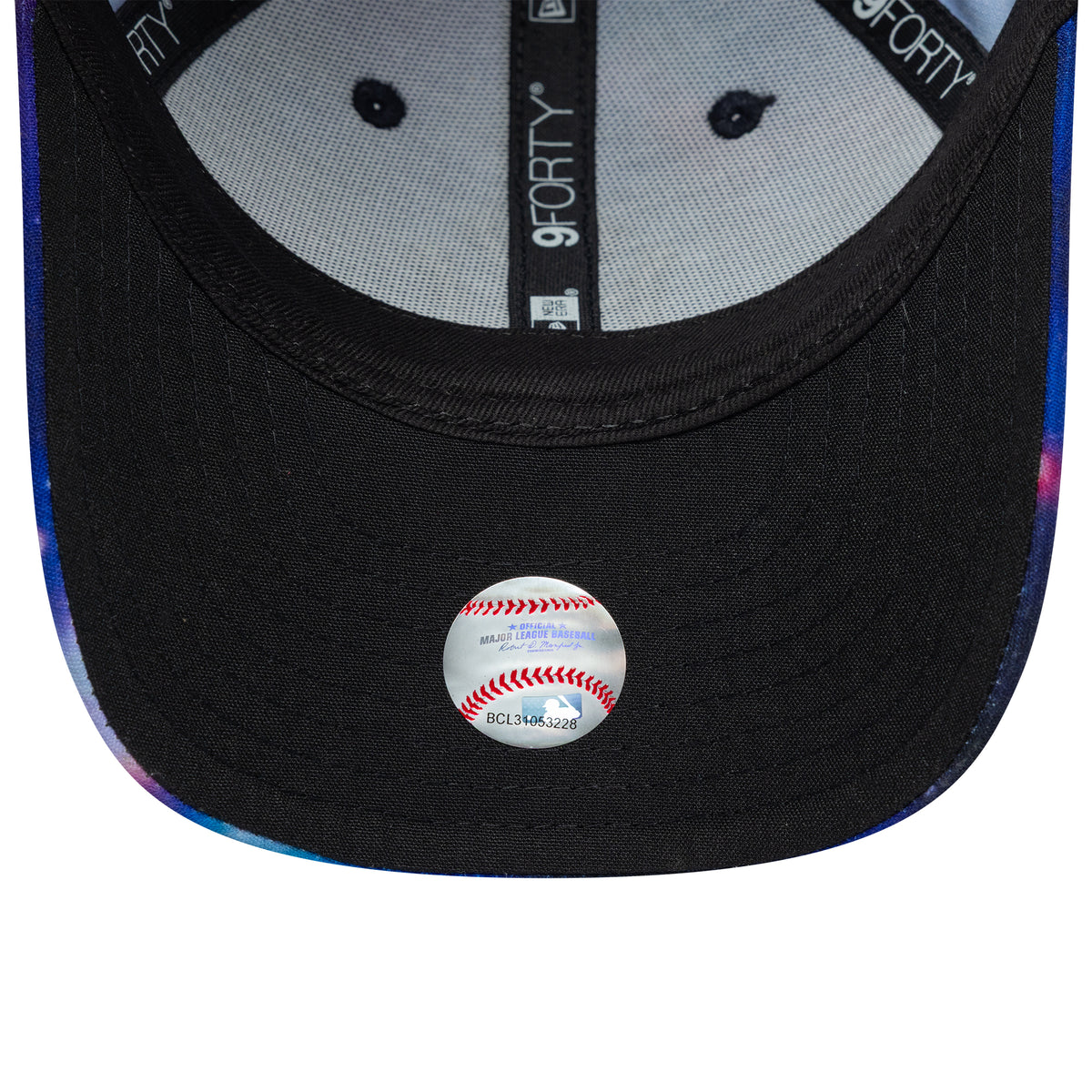 New Era Kinder 9FORTY New York Yankees Baseball Cap - MLB Galaxy AOP - Lila-Schwarz
